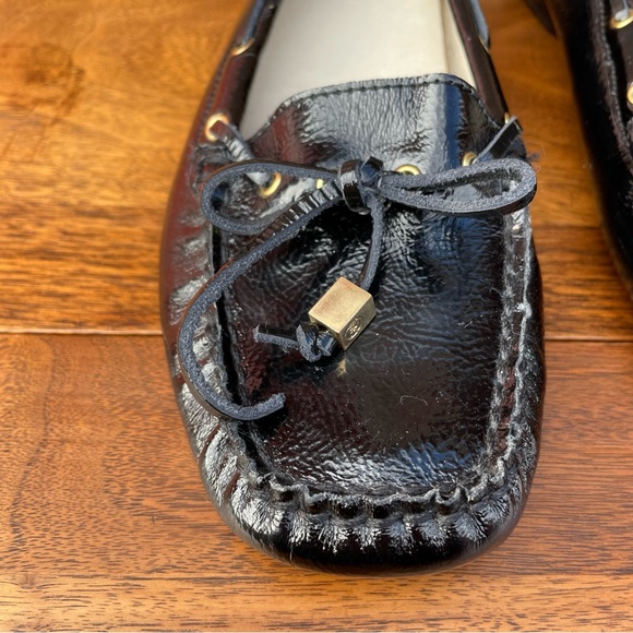 Michael Kors Amber Boat Shoe Black Patent Leather Loafers Driving Moc Womens 8 - Picture 14 of 14
